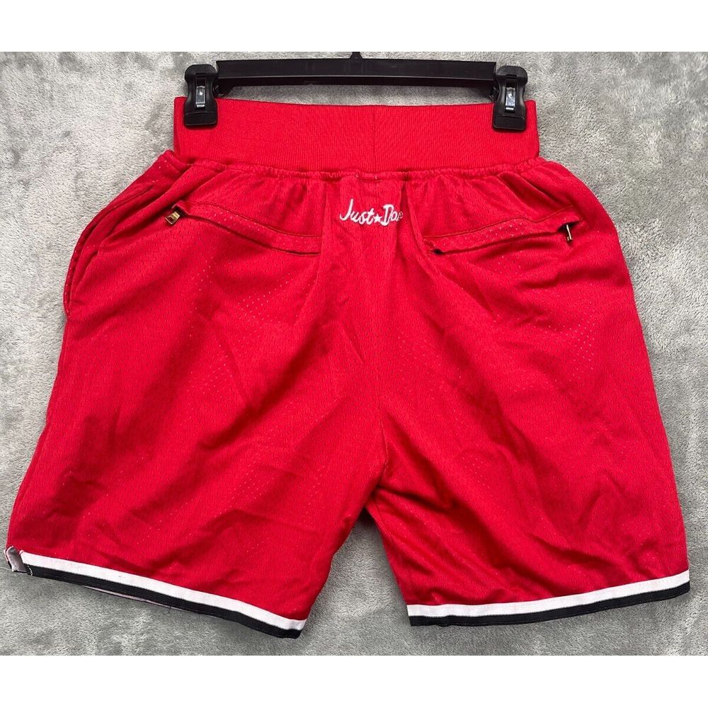 Just Don 1993-94 Houston Rocket Shorts Size Small Red RARE Yao Ming - Picture 9 of 12